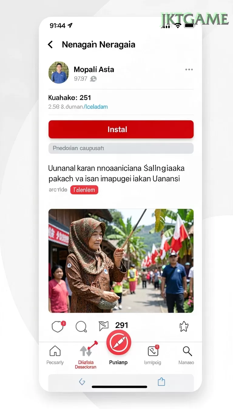 Cuplikan layar IDA777 — aktivitas
