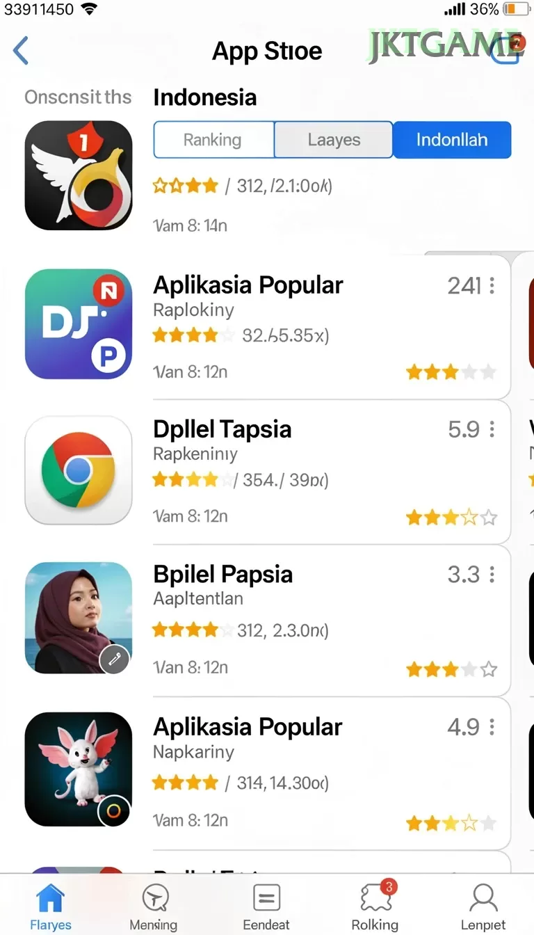 Cuplikan layar PISANGBET — aktivitas
