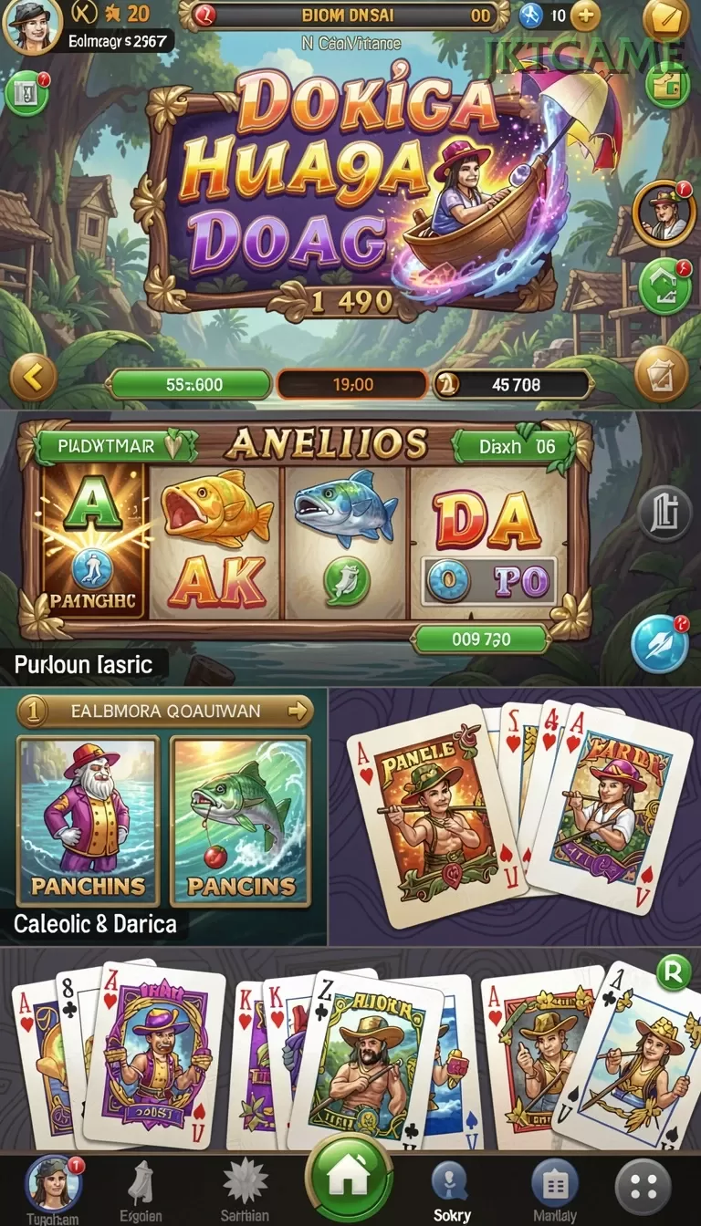 Cuplikan layar IDA777 — menu navigasi