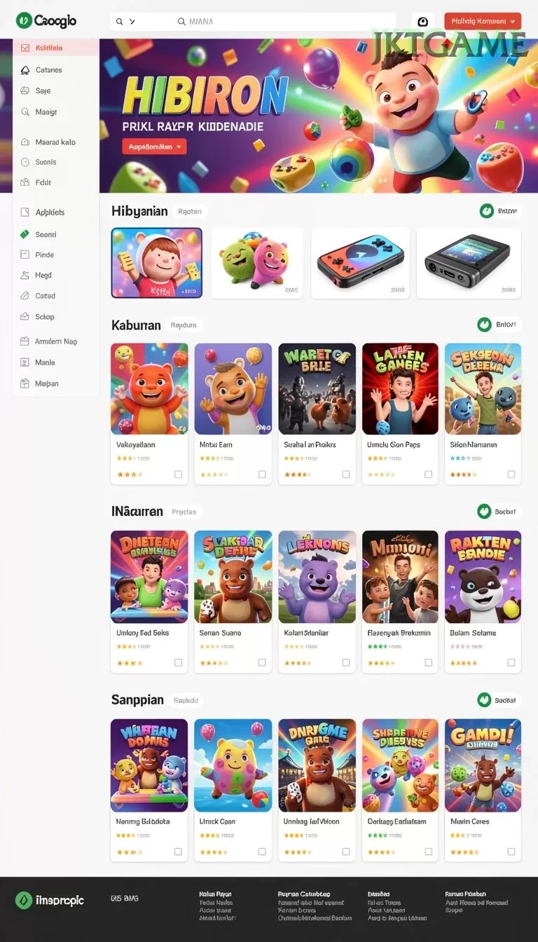 Cuplikan layar INDO777 — menu navigasi